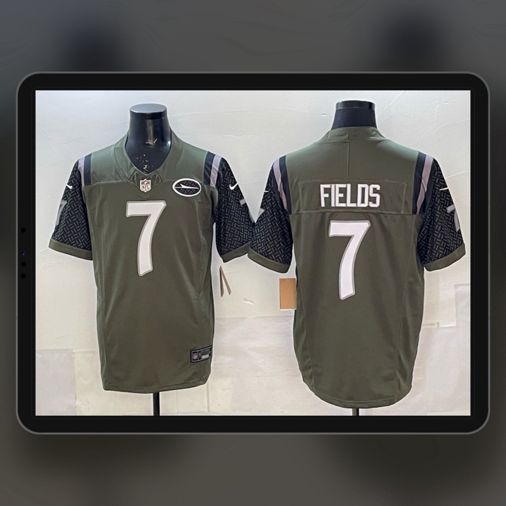 Men‘s NFL New York Jets #7 Justin Fields 2025 Rivalry Collection F.U.S.E Jersey